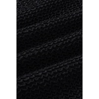 Black Geometric Trim High Waist Strapless One Piece Swimsuit - S thumbnail