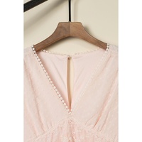 Swiss Dot Lace Trim Maxi Dress - M thumbnail