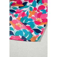 Rose Floral Twisted Smocked Back Tiered Maxi Dress - M thumbnail