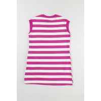 Rose Stripe Cap Sleeve Pocketed Shift T-shirt Dress - XL thumbnail