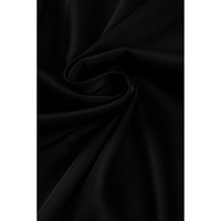 Black Glittering Mesh Sleeve Mock Neck Mini Dress - S thumbnail