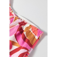Rose Floral High Low Bandeau Vacay Dress - S thumbnail