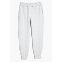 White Quilted Hoodie and Sweatpants Two Piece Set - XL thumbnail