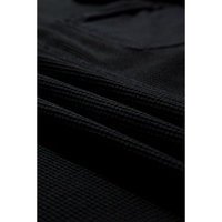 Black Waffle Knit Oversize Tee and Shorts Set - S thumbnail