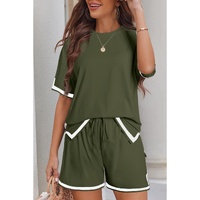 Vineyard Green Contrast Trim Tee and Shorts Set - XL thumbnail