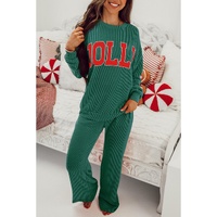 Evergreen JOLLY Corded Long Sleeve Top and Pockets Pants Set - S thumbnail