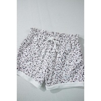 White Classic Leopard Hoodie and Shorts Set - S thumbnail