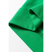 Bright Green Two Tone Contrast Textured Crewneck Tee and Shorts Set - L thumbnail