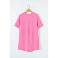 Bonbon Loose Half Sleeve V Neck Knit Romper - L thumbnail