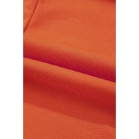 Russet Orange Two-tone Short Sleeve V Neck Patched Pocket Loose Romper - L thumbnail