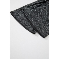 Black Sequined Tube Top Waist Knot Wide Leg Jumpsuit - M thumbnail