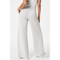 Light Grey Solid Color Crew Neck Drawstring High Waist Sleeveless Jumpsuit - L thumbnail