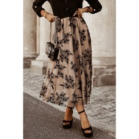 Azura Exchange Embroidered High Waist Maxi Skirt - S thumbnail