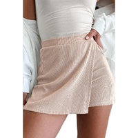 Jet Stream Corded Elastic High Waist Wrap Skort - L thumbnail