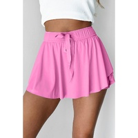 Bonbon Drawstring High Waist Lined Tennis Skorts - XL thumbnail