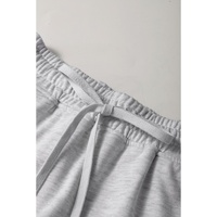 Light Grey French Terry Drawstring Mini Skort with Pockets - XL thumbnail