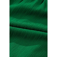 Dark Green Textured Frilled Lace-up High Waist Ruffle Wide Leg Shorts - L thumbnail