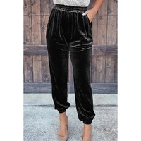 Azura Exchange Luxurious Velvet Jogger Pants - M thumbnail