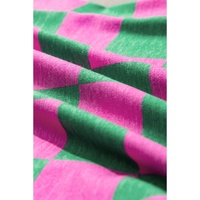 Green 2-Tone Checked Print High Waist Wide Leg Pants - L thumbnail