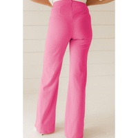 Sachet Pink High Waist Central Seam Flared Pants - L thumbnail