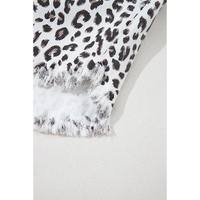 White Leopard Frayed Hem Denim Shorts - 8 US thumbnail