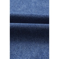 Blue Short Sleeve Collared Patched Pocket Denim Mini Dress - L thumbnail