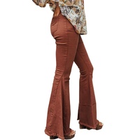 Azura Exchange High Waist Raw Hem Flare Jeans - 8 US thumbnail