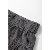 Carbon Grey Mineral Wash Button Fly Waist Wide Leg Jeans - 10 US thumbnail