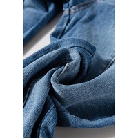 Sail Blue High Waist Button Fly Seamed Raw Hem Flare Jeans - 6 US thumbnail