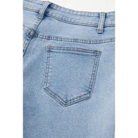 Beau Blue Bowknot Decor Boyfriend Cargo Jeans - 8 US thumbnail