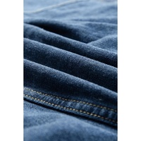 Dark Blue Washed Oversize Pocketed Denim Jacket - L thumbnail