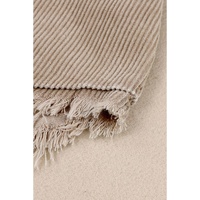 Azura Exchange Khaki Patchwork Hooded Corduroy Shacket - M thumbnail