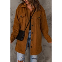 Azura Exchange Buttoned Shirt Jacket with Pockets - L thumbnail