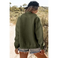 Jungle Green Floral Quilted Jacket - S thumbnail