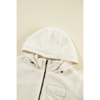 Jet Stream Zip-up Pocketed Hooded Sherpa Jacket - L thumbnail