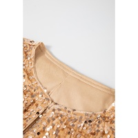 Golden Fleece Sequined Open Front Cropped Jacket - L thumbnail