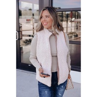 Pink Fleece Lined Quilted Vest Coats - M thumbnail