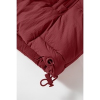 Clay Zip-up Side Pockets Hooded Puffer Vest - M thumbnail
