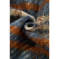 Cinnamon Plaid Print Chest Pockets Turn Down Collar Shacket - L thumbnail