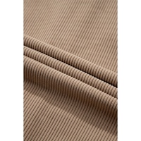 Pale Khaki Hooded Drawstring Pockets Corduroy Shacket - XL thumbnail