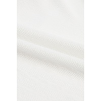White Plus Size Long Sleeve Flap Pocket Henley Top - 2X thumbnail