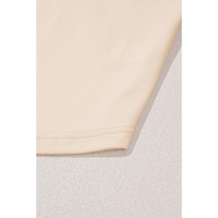 Beige Star Shape Studded Crew Neck Plus Size T Shirt - 3X thumbnail