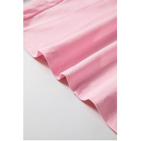 Pink Colorblock Patchwork Long Sleeve Plus Size Top - 1X thumbnail