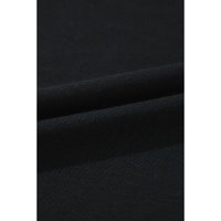 Black Solid Crew Neck Drop Shoulder Plus Size Sweatshirt - 2X thumbnail