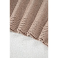 Smoke Gray Pearled Drop Shoulder Plus Size Sweater - 1X thumbnail