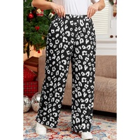 Azura Exchange Leopard Leopard Print Wide Leg Pockets Plus Size Pants - 1X thumbnail