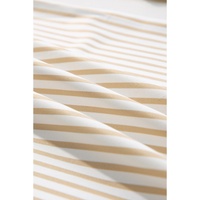 Khaki Stripe Plus Size Drawstring High Waist Wide Leg Pants - 1X thumbnail