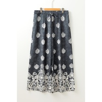 Azura Exchange Black Plus Size Geometric Ethnic Print Drawstring Wide Leg Pants - 4X thumbnail