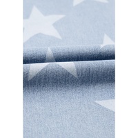 Beau Blue High Waist Star Pattern Plus Size Jeans - 3X thumbnail