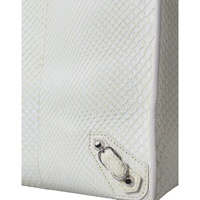 Balenciaga Women's Chic Python Leather Tote in White & Yellow - One Size thumbnail